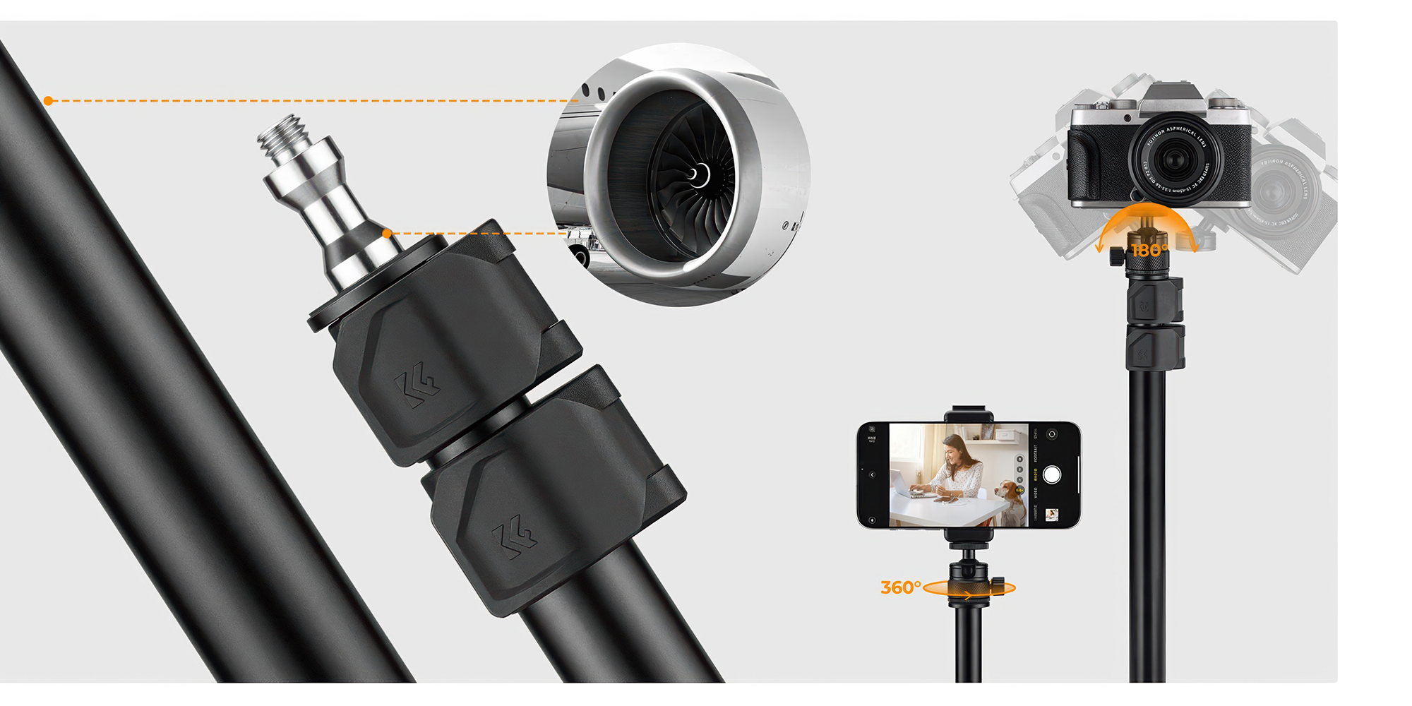 Statyw biurkowy K&F Concept C-Clamp Desktop Stand - Pełna swoboda ustawień